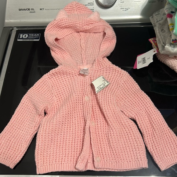 Carter's Other - Girls 9 months button down sweater jacket cardigan hood fur ears